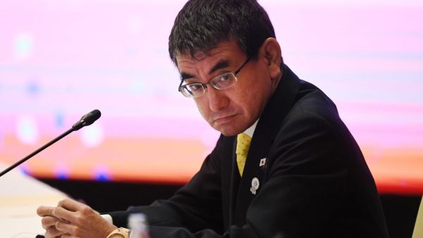 Japan's then-foreign minister Taro Kono  (AFP)