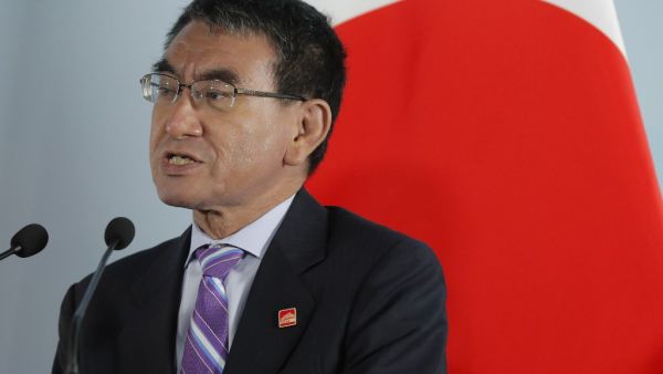 Japan's then-foreign minister Taro Kono (AFP)