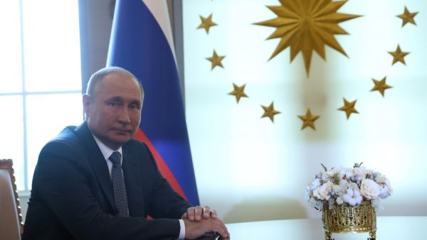 Russian President Vladimir Putin poses during a meeting with his Turkish counterpart at the Presidential Palace in Ankara, on September 16, 2019. (AFP/ File Photo)