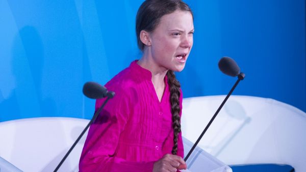 Youth Climate activist Greta Thunberg speaks during the UN Climate Action Summit on September 23, 2019 at the United Nations Headquarters in New York City. Johannes EISELE / AFP
