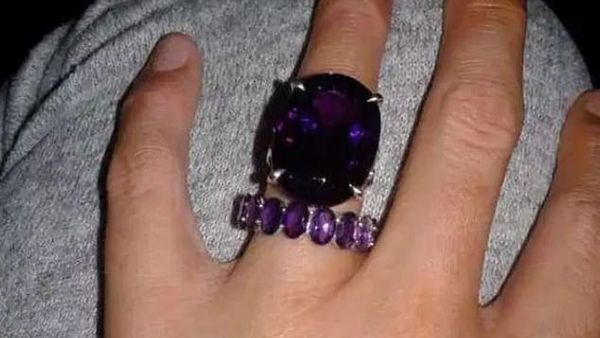 The woman, who was anonymous, posted an image of the sparkler on Facebook and even showcased the matching wedding band she had made alongside it. (Facebook)