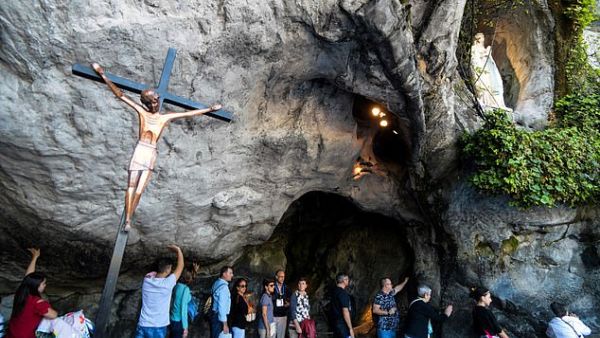 Kazik Stepan, 71, visited the Roman Catholic sacred site, the Sanctuary of Our Lady of Lourdes (pictured), in France, as a teenager after he was diagnosed with a tumour on his spinal cord that left him unable to walk. (AFP/ File Photo)