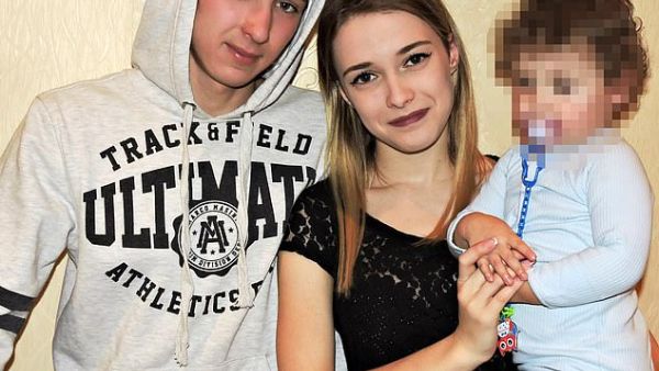 Yulia Sharko (pictured with husband Artur and one of their daughters) was killed in a freak accident when her neck was caught in the closing window of her family's BMW. (Daily Mail)