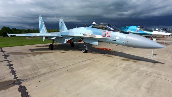Russian Air Force Su-35 Flanker fighter aircraft on display at Kubinka airbase. (Shutterstock/ File Photo)