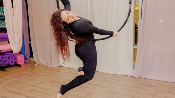 The 42-year-old mother of three girls, opened Saudi Arabia’s first certified aerial arts studio in the coastal city of Jeddah. (AN photos by Huda Bashatah)