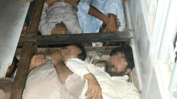 18 illegal workers - including several women - were nabbed as they tried to sneak into UAE. (Supplied)