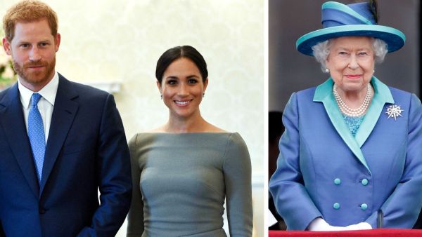 الملكة إليزابيث والأمير هاري وميغان ماركل
