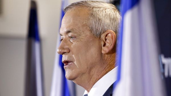 Benny Gantz, leader and candidate of the Israel Resilience party that is part of the Blue and White (Kahol Lavan) political alliance (AFP)