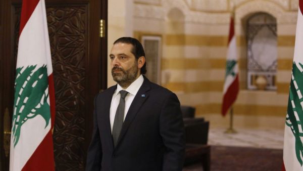 Lebanese Prime Minister Saad Hariri prepares to give an address at the government headquarters in the centre of the capital Beirut on October 18, 2019. Hariri gave his government three days to back key reforms as protests against the political elite and austerity measures rocked the country for a second day. Marwan TAHTAH / AFP