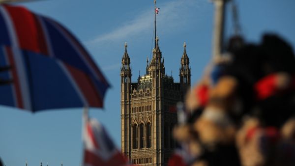 A picture shows the Palace of Westminster housing the Houses of Parliament in central London  (AFP)
