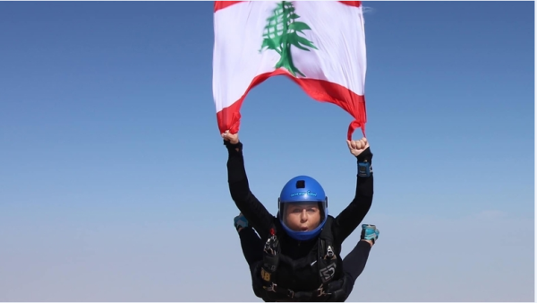 Nada Abou Mattar, who works as an interior architect, has accomplished 1,000 jumps so far. (Video Screenshot)
