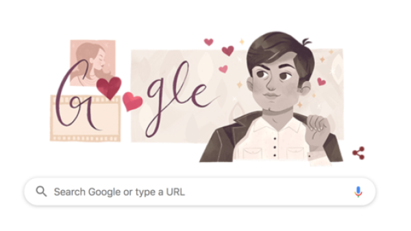 Google Doodle celebrates Pakistani actor, Waheed Murad's 81st birthday on 2nd October, with a customized homepage on the Google search engine. (Photo: screen-grab of Google homepage)
