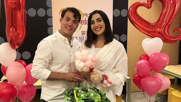 American Youtuber Safiya Nygaard and her fiance Tyler Williams (pictured) travelled to Hong Kong to experience a McDonald's wedding first hand. (Instagram) American Youtuber Safiya Nygaard and her fiance Tyler Williams (pictured) travelled to Hong Kong to experience a McDonald's wedding first hand. (Instagram)