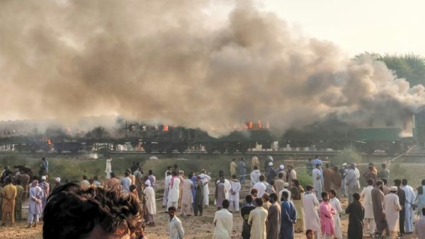 Fire erupted on board a passenger train leaving over 70 people killed. (AFP/ File Photo)