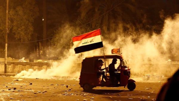 TokTok which is usually used as a taxi by low income and poor youth in Iraq has become the symbol for the Iraqi protests (Twitter)