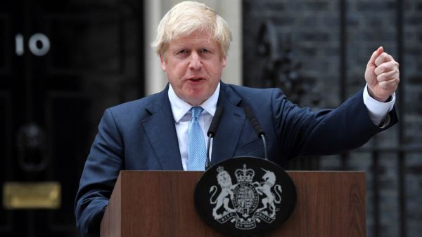 Britain's Prime Minister Boris Johnson delivers a statement outside 10 Downing Street in central London on September 2, 2019. (AFP/ File Photo)