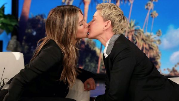 The kiss comes two weeks after Ellen kissed Howard Stern