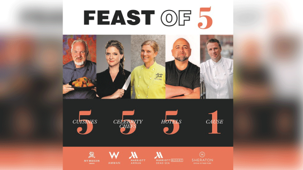 نظمت مجموعة ماريوت الدولية في الأردن حدث “Feast of Five” بالتعاون مع مشروع الطهاة الدبلوماسي
