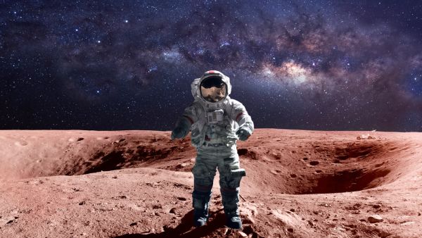 Brave astronaut at the spacewalk on the mars. (Shutterstock/ File Photo)