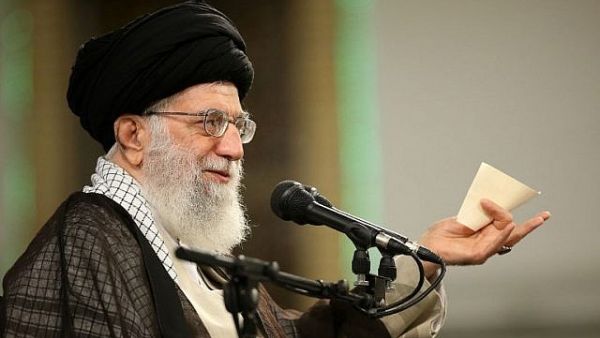 Ayatollah Ali Khamenei delivers a speech during Labor Day at a workers' meeting, April 30, 2018. (AFP Photo/Iranian Supreme Leader's Website /HO)