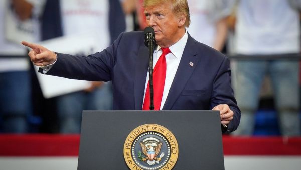 U.S. President Donald Trump speaks during a campaign rally at the Rupp Arena on November 4, 2019 in Lexington, Kentucky.  (AFP/ File Photo)