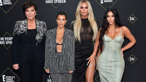 Kim Kardashian West and her sisters Khloe and Kourtney hit the red carpet at the People's Choice Awards