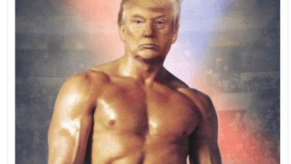 Donald Trump tweeted an image of himself as Rocky Balboa, a reference to recent reports about his health. (Twitter/ Trump)