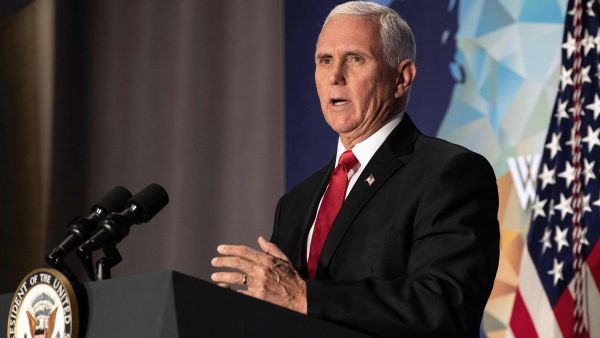 US Vice-President Mike Pence delivers remarks on US-China relations in Washington on Thursday. (AFP/ File Photo)