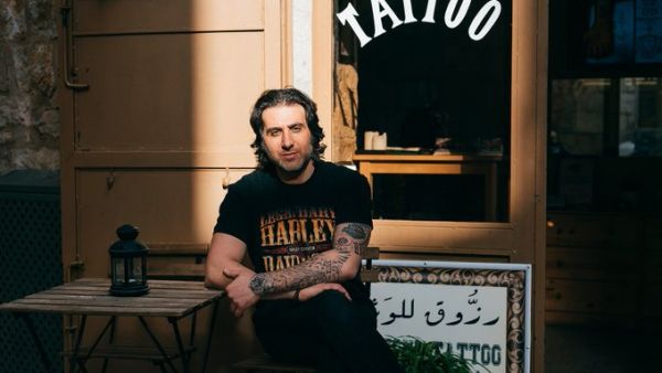 Wassim Razzouk's family has been tattooing pilgrims to Jerusalem for at least 25 generations (Twitter)