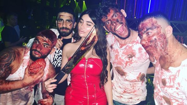 Once Khoury tounched UAE ground she headed directly to fancy nightclubs in Dubai Source angie.khouryy Instagram