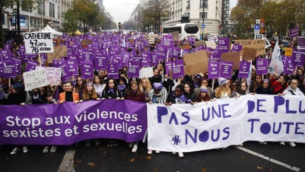 Thousands March in France Against Domestic Violence After Over 130 Women Killed by Partners   (Twitter)