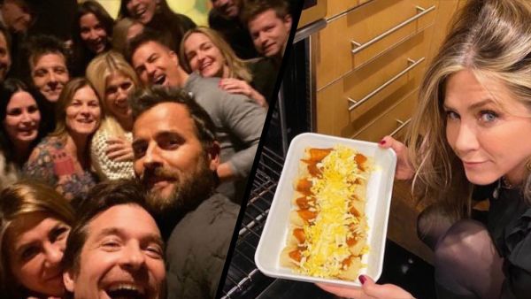 Justin Theroux joined Jennifer Aniston at her annual Friendsgiving celebration. (Instagram)