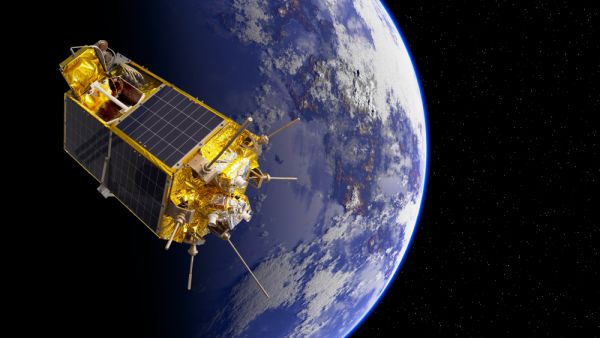 Modern scientific and educational space satellite at the Earth orbit. (Shutterstock/ File Photo)