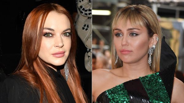 ليندسي لوهان ومايلي سايرس