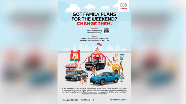 what are you waiting for! Head down to enjoy the fun and benefit from the unbeatable savings. Need a Plan for the Weekend? Al-Futtaim Toyota Has Got You Sorted With the ‘Toyota Family Weekend’
