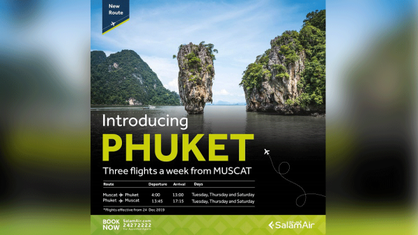 SalamAir to fly between Muscat and Phuket from December 24 SalamAir to fly between Muscat and Phuket from December 24