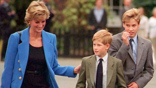 الأميرة ديانا والأمير هاري وويليام