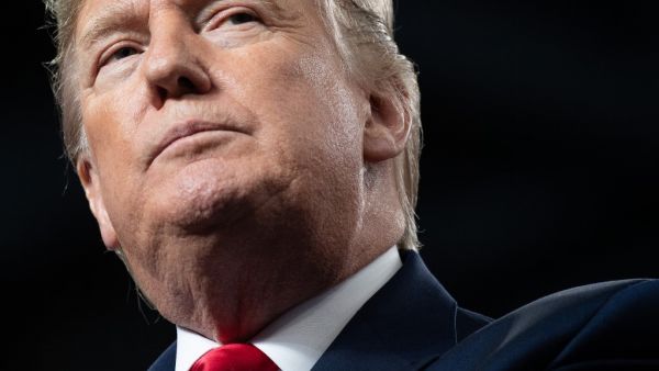 In this file photo taken on January 09, 2020 US President Donald Trump speaks during a "Keep America Great" campaign rally at Huntington Center in Toledo, Ohio. US President Donald Trump warned Iran against cracking down on protests that broke out after it admitted shooting down an airliner by mistake, killing all 176 people aboard. "The government of Iran must allow human rights groups to monitor and report facts from the ground on the ongoing protests by the Iranian people," Trump tweeted.  SAUL LOEB / AF