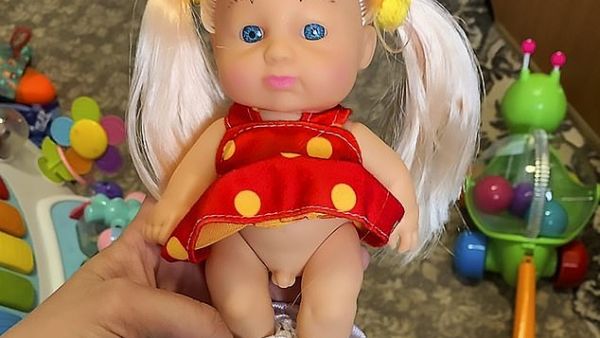 This doll, dressed in women's clothes but with male genitalia, was seen at a toy shop in the Siberian city of Novosibirsk in south-central Russia. (Daily Mail)
