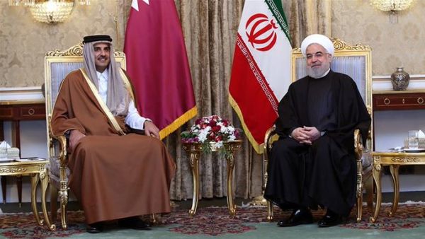 Qatar's Emir Sheikh Tamim bin Hamad Al Thani arrived in Tehran (Twitter)