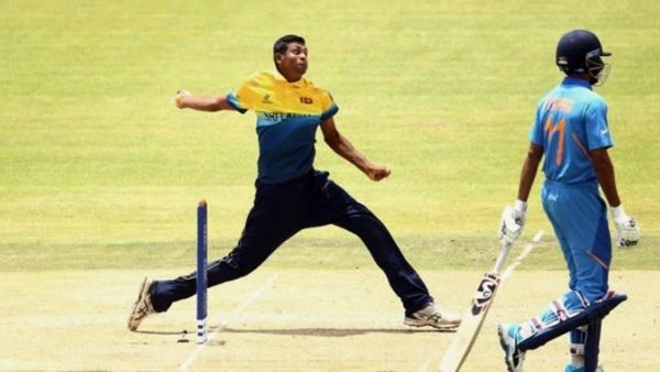 17-year-old Sri Lanka fast bowler Matheesha Pathirana bowling a delivery at 175 kmph. (Twitter) 17-year-old Sri Lanka fast bowler Matheesha Pathirana bowling a delivery at 175 kmph. (Twitter)