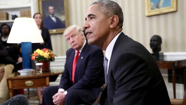 President-elect Donald Trump, and former US president Obama. / WIN MCNAMEE / GETTY IMAGES NORTH AMERICA / AFP