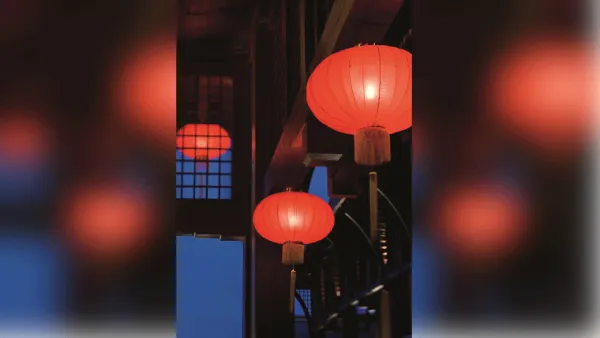 Diners will have the choice to sit under giant red lanterns hanging from the ceiling indoors and outdoor patio area as they enjoy different Chinese flavors. 