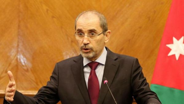 Jordanian Foreign Minister Ayman Safadi speaks during a press conference in Amman. (File Photo/AFP)