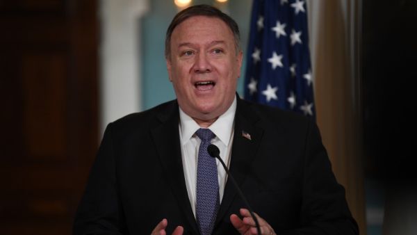 US Secretary of State Mike Pompeo and Nigerian Minister of Foreign Affairs Geoffrey Onyeama(not shown) deliver statements to the press, at the Department of State on February 4, 2020 in Washington,DC. Eric BARADAT / AFP