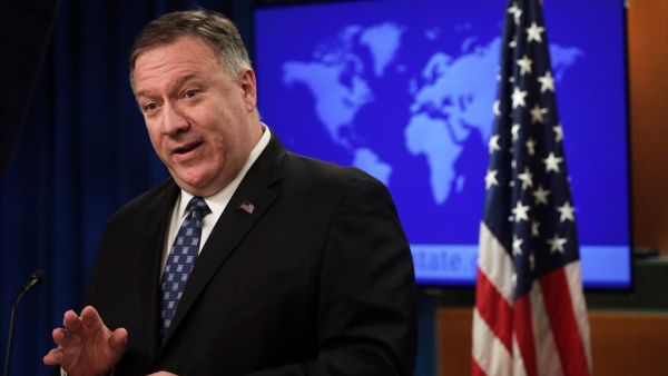 U.S. Secretary of State Mike Pompeo speaks during a news briefing at the State Department February 25, 2020 in Washington, DC. Secretary Pompeo discussed various topics including the coronavirus outbreak and the peace talks in Afghanistan. Alex Wong/Getty Images/AFP ALEX WONG / GETTY IMAGES NORTH AMERICA / AFP