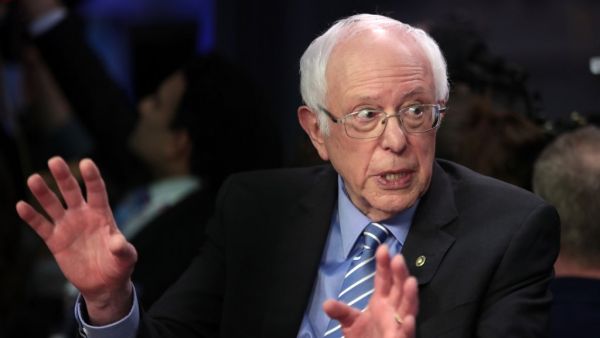 Democratic presidential candidate Sen. Bernie Sanders (I-VT) speaks to media in the spin room after the Democratic presidential primary debate at the Charleston Gaillard Center on February 25, 2020 in Charleston, South Carolina. Seven candidates qualified for the debate, hosted by CBS News and Congressional Black Caucus Institute, ahead of South Carolinas primary in four days. Scott Olson/Getty Images/AFP SCOTT OLSON / GETTY IMAGES NORTH AMERICA / AFP