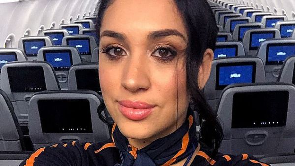 Christine Mathis, (pictured) who works for JetBlue airline in America, said that the comparisons first began when Meghan appeared in TV drama Suits in 2011 and increased after the actress's engagement to Prince Harry in 2017. (Twitter)