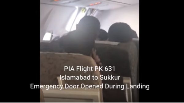 The incident took place aboard flight PK631 from Islamabad to Sukkur following which scared flyers screamed. (Screenshot)