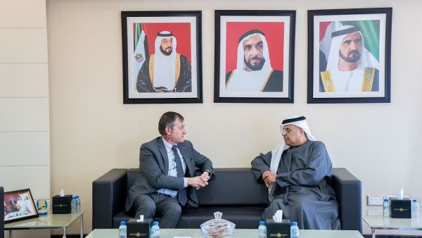 H.E. Obaid Humaid Al Tayer Meets With EU Ambassador to UAE